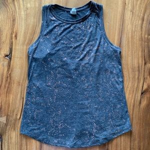 Champion Tank Top Grey w/ Rose Gold Pattern Detail